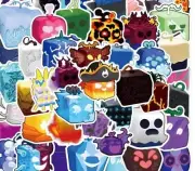 50Pcs BLOX FRUITS Graffiti Stickers Laptop Computer Phone Luggage Guitar Wate