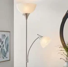 Hampton Bay 70" Brushed Nickel 2-Light Torchiere Floor Lamp