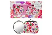 Yardley London Handbag Gift Set Compact Mirror And Coin Purse Rose Design