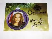 2015 Benchwarmer KASSIE LYN LOGSDON #57 Holiday Gold Ornament Autograph PLAYBOY
