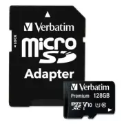 Verbatim� 128GB Premium microSDXC Memory Card with Adapter, UHS-I Class 10