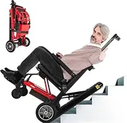 Folding Stair Climber Wheelchair, Portable Electric Wheelchair Stair Lift, Can Go Up and Down Stairs Chair, Load Capacity 353Lb, for Disabled Elderly