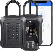 Smart Key Lock Box, Keybox Wall Mounted,Large Key Combination Lock to Hide Keys