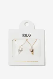 [Cotton On Kids] Cotton On Kids - Kids 2 Pk Necklaces - Best friends/gold heart OS BEST FRIENDS/GOLD HEART