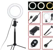 LED 6"Selfie Ring light With Tripod Stand & Cell Phone Holder Remote Selfie