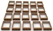 Lego 20 New Medium Nougat Windows 1 x 3 x 3 Flat Front City Town Parts