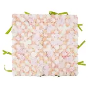 39 in. Multi-Colored Artificial Silk Flower Wall Panel Rose Hydrangeas Plants