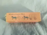 Vintage RARE Japan OLD TIMER 6 Horse Covered Wagon Hand Painted Metal in Box