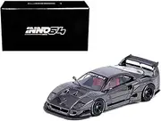 Diecast Collectibles Model Car Compatible with Inno64 1:64 LBWK Liberty Walk Ferrari F40 Chrome Black Special Edition IN64-LBWKF40-CHB