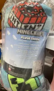 Minecraft Fleece Plush Throw Blanket 45" x 60" for Boys Girls