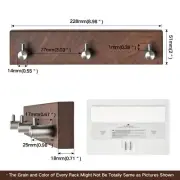 YOHOM Key Holder for Wall Adhesive Coat Hanger with Hooks Wood Hat Rack Wall Mo