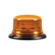 Narva Eurotech Low Profile LED Strobe/Rotator Light With 6 Selectable Flash Patterns - Flange Base - Amber, 12/24V