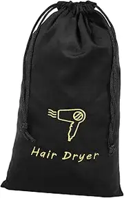 Homoyoyo Hair Dryer Storage Bag Durable Drawstring Pouch for Travel Home Convenient Linen Design with Hair Dryer Sign