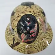 NEW FULL BRIM Hard Hat custom hydro dipped CONSTITUTIONAL AMENDMENT USA EDITION