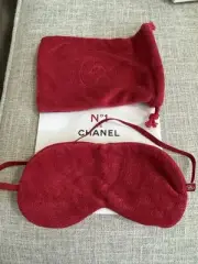 Authentic CHANEL Beaute Eye Mask Sleeping Camellia No1 Camelia Red NEW