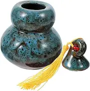 ERINGOGO Pet Ashes Cremation Urn Gourd Shaped Keepsake Holder for Dogs Cats Ceramic Memorial Jar with Lid for Ashes for Burial Remembrance