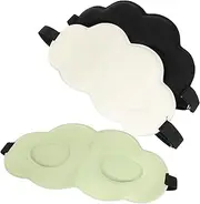 MOLUCKFU 3Pcs Eye Covers for Sleeping Portable Travel Sleep Masks Breathable Ice Eye Mask for Light Blocking Comfortable for Home Train and Hotel Use