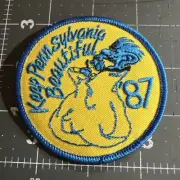 Vintage 1987 NOS Embroidered Patch Keep Pennsylvania Beautiful '87 Sew On Iron