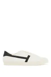 [TOM FORD] TOM FORD white low top leather sneakers with velcro 10 White