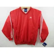 NWT Vtg 90s Y2K Adidas Team Jefferson V-Neck Pullover Lined Jacket Sz Large