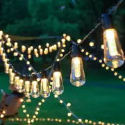 5m Solar Light LED Festoon String Light Outdoor Dimmable Xmas Wedding Party Patio Lamp