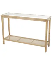 Peyton Lane Slim Glass-Top Console Table
