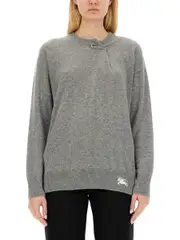 [Burberry] Burberry-Cashmere Sweater With Kilt Pin-Donna M