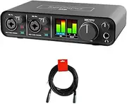 Motu M2 2x2 USB-C Audio Interface with XLR-XLR Cable Bundle