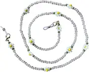 [TEMPNAP] Anti-drop Hanging Chain for Masks Eyeglasses Hanging Chain Delicate Neck Chain Eyeglasses Anti-lost Chain Multi-purpose Hanging Chain Flower Necklace Plastic White