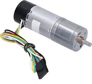 DC 12V/24V DC Geared Motor with Hall Encoder, JGA25-371 Speed Measuring Signal Feedback Smart Car Chassis Motor, D Type Shaft CW/CCW Speed Reduction Motor (DC24V 12RPM)