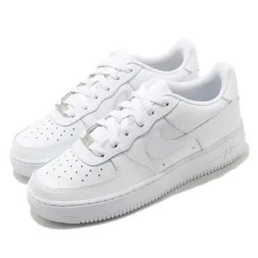 NIKE Air Force 1 LE GS 女鞋 大童 休閒 皮革 緩震 全白 【運動世界】DH2920-111