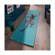 Modern Handmade Climbing Jaguar Wool Area Rug | Animal Print Wool Rug for Liv...