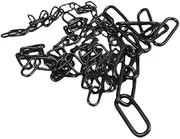 1PCS 1/5/10 Meter Long Black Color Chain Decorative Wire Dia 1.5MM 2MM 3MM Wire Metal Iron Round Oval Shape Hanging Link Chains(Wire 2MM,1 Meter)