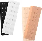 [ROMISBABA] Comfortable Bra Strap Extender Bra Extension Strap Soft Hook Eye Corset Extension Buckle for Women Black White Beige Golden