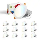 12 Pack LED Recessed Lighting 6 Inch, 5 CCT 2700K-5000K, 15W 60W Eqv, Ultra T...