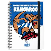 North Melbourne Kangaroos AFL A4 Spiral Hard Cover Mascot Notebook