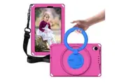 Handle Shockproof EVA Tablet Case for Samsung Galaxy Tab A7 10.4 inch 2020/2022 with Shoulder Strap-Rose