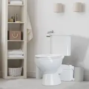 Upflush Toilet for Basement | 600W Macerator Pump & AC Vent | Upflow Toilet Syst