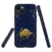 For iPhone 14 Case Tough Protective Cover, Taurus Drawing