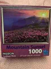 Mountain Sunset Puzzle Passion Mate 1000 Piece Landscape Series 27X20 NEW SEALED