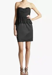 Aidan Mattox Bead-Embellished Peplum Dress NWT$355 Size 8