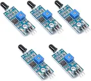 Oiyagai 5pcs IR Flame Sensor Module Detector Smartsense for Temperature Detecting Compatible with Arduino