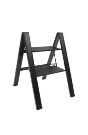 2 Step Ladder Aluminum Alloy Folding Platform Stool Portable Anti-Slip Pedal