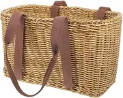 PRETYZOOM Wicker Basket with Handle Woven Picnic Basket Shopping Grocery Basket Woven Straw Tote Bag Vegetables Fruit Basket Wedding Flower Baskets for Harvesting