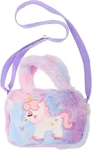 [CATIEBYE] Unicorn Plush Bag for Crossbody Purse with Cute Unicorn Design Present for Soft and Durable Travel Cosmetic Organizer Tie Dye