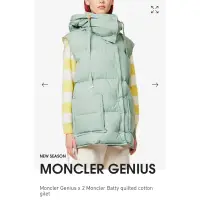 在飛比找蝦皮購物優惠-Moncler Genius 湖水綠鵝絨背心