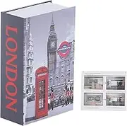 Book Safe Storage Box, Vintage Faux Book Hidden Safe, Dictionary Secret Safe Can with Security Combination Lock for Home Office