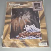 Janlynn #13-244 Counted Cross Stitch Kit "NORTHERN LIGHTS" Wolves New Vintage