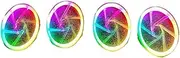64 RGB Colors Car Interior Flash Ambient Light Modification Compatible with Door Speaker App Control DIY Door Decorate Lights(with Controller,4 PCS_Moving Colors)