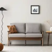 在飛比找momo購物網優惠-【橙家居·家具】西雅圖系列胡桃色雙人木框沙發 XYTB-G1